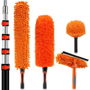 26ft High Reach Duster Kit with 5-20ft Extra Long Extension Pole