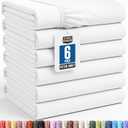 Utopia Bedding Twin Fitted Sheets - Bulk Pack of 6 Bottom Sheets - Soft Brushed Microfiber - Deep Pockets - Shrinkage & Fade Resistant - Easy Care (White)