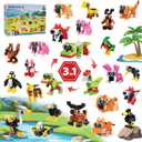 30 Pack Easter Party Favors Building Set for Kids, 750 Pcs Mini Animal 3-in-1 Building Block Kit Sets, Classroom Goodie Bags Stuffers for Kid, Best Birthday Gifts for Boys Girls Ages 6+