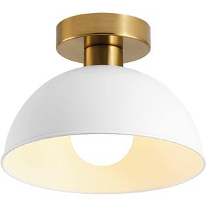 Semi Flush Mount Ceiling Light, Modern Ceiling Light Fixture for Kitchen Island Dining Room Foyer Hallway Porch Barn Loft10in
