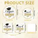 2026 Graduation Party Decorations Set - 200Pcs White Gold Class of 2026 Graduation Plates and Napkins Disposable Tableware for College High School Congrats Graduation Party Supplies, Serves 50