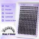 2 x ALICE Lash Clusters Wispy Eyelash Clusters 10-18mm 168pcs Cluster Eyelash Extensions Natural Volume Lash Extensions DIY Individual Lashes with Soft Thin Band
