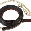 Weaver Leather Single-Ply Horse Lead Features Brass Plated Chain (1" x 6' w/24" Cha", Mahogany)