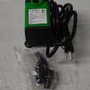 VIVOSUN 800GPH Submersible Pump(3000L/H, 24W), Ultra Quiet Water Fountain Pump with 10ft. High Lift with 6.5ft. Power Cord, 3 Nozzles for Fish Tank, Pond, Aquarium, Statuary, Hydroponics Green