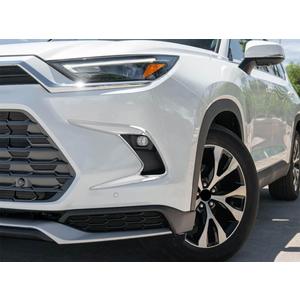 Front Fog Lights Covers Compatible With Toyota New Grand Highlander 2024 2025 2026 Fog Lamp Frame Trim Replacement Exterior Car Accessories ABS 2PCS(Glossy Chrome Style)