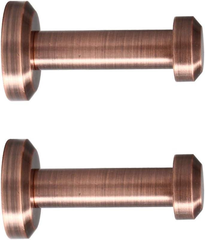 uxcell 2pcs Wall Hook Copper Wall Mounted 1.8 Inch Hooks Bag Coat Towel Bathroom Robe Hanger w Screws Copper Tone