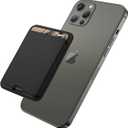 iLodn Magnetic Wallet Compatible with MagSafe for iPhone 17 16 15 14 13 12 Pro Max Air Plus Model, Mag 3 Safe Card Holder Stick on Accessories for Cell Phone & Case, Jet