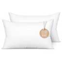 Lysunia 14x22 Inch Lumbar Pillow Inserts Set of 2 - Synthetic Down Alternative Fill, Fluffy & Durable Hypoallergenic Stuffer for Sofa, Accent Chairs