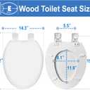 Toilet Seat with Soft Close, Fits All Standard Elongated Toilets