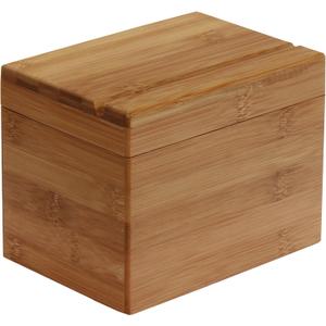 Oceanstar Bamboo Recipe Box with Divider, Natural, 6.80" W x 4.90" D x 5.10" H