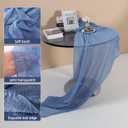 Cheesecloth Table Runner Dusty Blue Gauze Rustic Cheese Cloth Table Runners 120 Inch 10 FT for Wedding Baby Bridal Shower Birthday Party Sheer Spring Home Boho Decorations