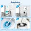 JUDRDO Disposable Toilet Brush,Toilet Bowl Cleaner,Wall Mounted Toilet Bowl Brush with 36 Refills for Deep Toilet Cleaning,Toilet Brush and Holder Set for Hygienic Bathroom Maintenance