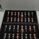 Large Egyptian Metal Chess Set for Adults with Travel Foldable Marbling 15-Inch Chess Board - Weighted Metal Chess Pieces- Luxurious Chess Sets for Collectors Family Vintage Board Game