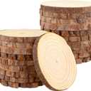 MUKCHAP 20 PCS 6.3-7 Inch Natural Pine Wood Slices, 0.6 Inch Thick Unfinished Wood Rounds Discs for Ornaments, Wedding Decoration, DIY Craft