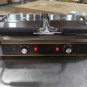 Commercial Panini Press Grill, 3600W Electric Sandwich Panini Maker | 19.5"×9" Large Grill with Temperature Control 122-572℉, Double Non-Stick Full Grooved Plates for Hamburger Steak Bacon