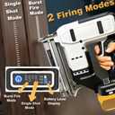 2 in 1 Cordless Brad Nailer Compatible with De wa-lt 20V Battery (No Battery), 18 Gauge Electric Nail Gun/Staple Gun with 1000 Nails & 1000 Staples for Upholstery Carpentry & Wood Working