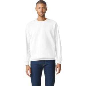Gildan Adult Softstyle Crewneck Sweatshirt, Style GSF000 (Medium, White)
