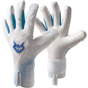 WVVOU Professional Goalkeeper Gloves for Adults and Youth Soccer Goalie Gloves Breathable Soccer Gloves High Performance Guantes De Portero with 4+3mm Sticky Super Grip Latex Palm (10, White)