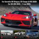 Underbody Air Dam,Rear Air Deflector Shields fit for C8 Corvette Stingray Z51 2020+ ;Z06 E-ray 2023+;HTC Z51,85580653,85580654,Left&Right Lower Engine Protector Guard,Reduce Air Drag,Silver