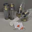 Brushed Bronze Wall Sconces Set of Two, Bathroom Sconces with Glass Rods Shade, Modern Vanity Sconces Lighting Over Mirror, Wall Light Fixtures for Living Room Bedroom (Bulbs Not Included) (19.69 inch)