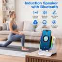 TARKARI Wireless Induction Speaker, 5 in 1 Bluetooth Speaker with Cell Phone Stand, HD Stereo Sound Compatible with iPhone iPad Android Tablet, Birthday Gifts for Women Men Him