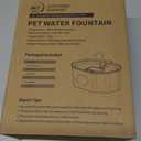 Cat Water Fountain Stainless Steel 108oz/3.2L, APAUK Automatic Pet Fountain Dog Water Dispenser with Water Level Window, Quiet Cat Fountain for Drinking, Inside with Replacement(1 Filter&1 Sponge)