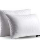 Beautyrest Luxury Goose Feathers Soft, 500 Thread Count Cover 20”x28”, Queen (Pack of 2), Supportive Fluffy Hotel Collection Side and Back Sleepers Bed Pillow, White 2