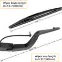 For Genuine 15276248 Window Wiper Arm Set-Replacement For GMC Acadia,Saturn Outlook 2007-2012, Rear Windshield Wiper Arm Blade Assembly-Factory OE Style