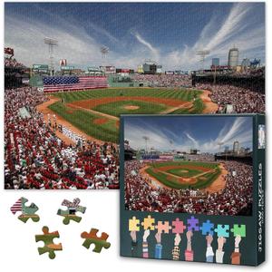 1000 Piece Puzzle for Adults - Boston Baseball Field Skyline, Fenway Park Challenging Puzzle Sports Fan Gift (27.5"x19.7"), Family Board Game Home Decor