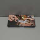 Steak Knives Set of 4, 4.8 Inch Quality Japanese Style Smooth Edge Meat Knife with Wood Handle, Damascus Pattern Full Tang Design, Ultra Sharp Dinner Knives with Exquisite Box, Kitchen Gifts (Brown)