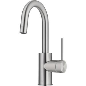 KRAUS Spot Free Oletto Single Handle Kitchen Bar Faucet in All-Brite Stainless Steel Finish, KPF-2600SFS (Pack of 1) (Spot-Free Stainless Steel)