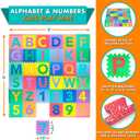 ProSource Kids Puzzle Alphabet, Numbers, 36 Tiles and Edges Play Mat, 12" by 12", Abc & 123