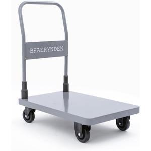Bhaerynden Folding Platform Hand Truck, 660 lb Push Cart Dolly with Quiet Wheels, 28.7 x 17.7 in, Graphite Grey