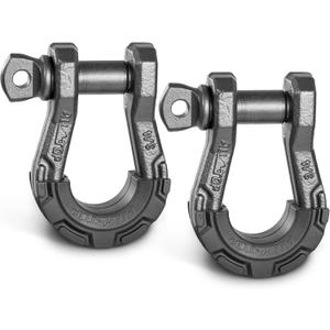 ALL-TOP D Ring Shackle (2 Pack) 3/4" Fully Forged with 7/8 Pin, 79500Lbs Break Strength & 9Ton Work Load, Impact Resistant by Extreme E-Coat