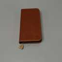 SHIELDON Genuine Leather Wallet Case for iPhone 17 Pro 6.3" 2025 | Flip Cover | Magnetic Closure | RFID Blocking Credit Card Holder | Kickstand | Shockproof Phone Cover | Retro Brown