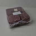 EVERGRACE Velvet Quilt Set King Size, Luxurious Soft Striped Channel Bedding Set, Lightweight Velvet Comforter for All Season, Oversized Bedspread Coverlet with 2 Matching Shams, Pastel Maroon (King/Cal King (104" x 92"))