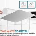 MorningRo 2 Pack Magnetic Board for Wall for Magnets 17.5" x 11.5" and 9.5"x 6.5" Stainless Iron Plate with Back Adhesive Mounting Screws for Bulletin Board Magnets Spice Jar Wall Fridge Display