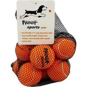 Small Tennis Balls for Dogs (1.9") - 12 Orange Durable and Easy to Find Mini Tennis Balls for Small Dogs and Puppies. Includes Carrying Bag.