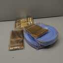 125PCS Blue and Gold Plastic Plates - Airy Blue Disposable Plate - Gorgeous Plates with Gold Plastic Silverware Sets for 25 Guests for Party & Wedding & Spring