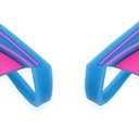 Glow in Dark Silicone Cat Kitty Ears Lovely Fluorescent Cat Ears Compatible for Bose/Razer/HyperX/Corsair/SteelSeries Arctis/Edifier Gaming Headphones (Blue)
