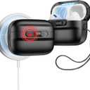 ESR for AirPods Pro Case (2023/2022/2019, 2nd/1st Gen), Compatible with Airpods Pro 2 (USB-C/Lightning Cable), MagSafe Ready, Magnetic Lid Lock, Full Drop Protection Cover with Lanyard, Black