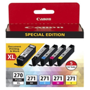 Canon PGI-270 XL/CLI-271 5-Pack Special Edition Pack - 5-pack - Black, Yellow, Cyan, Magenta, Pigmented Black - Original