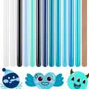 HTVRONT Heat Transfer Vinyl Blue HTV Vinyl - 13 Sheets of Various Blue HTV for Shirts, Turquoise Iron on Vinyl Compatible with Cricut Cutting Machine & Cameo