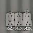 GFCI Outlet 20 Amp [3-Pack], ETL Listed, Non-Tamper-Resistant GFI Duplex Receptacles with LED Indicator, Self-Test Ground Fault Circuit Interrupter, White, 3 Piece