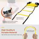 GHB Pro Agility Ladder Agility Training Ladder Speed 12 Rung 20ft with Carrying Bag
