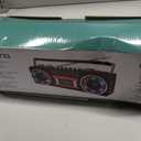 Retro 80's Cassette Player Recorder with AM/FM/SW Radio, Bluetooth Boombox, USB, Built-in MIC for Voice Recording, RGB Colorful Lights, Headphone Jack, AC or Battery Powered