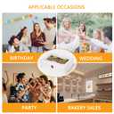 Aufind 6pcs Cake Boxes with Cake Board, 19x14x4.5 Inches White Bakery Boxes with Large Window for Quarter Sheet Cakes, Donuts, Cupcakes, Pastry & Pies