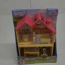 Bluey Mini Home Playset | Compact House Playset with Carry Handle | Three Different Rooms | Kitchen, Bedroom and Bathroom | Includes Figure with 5 Play Pieces