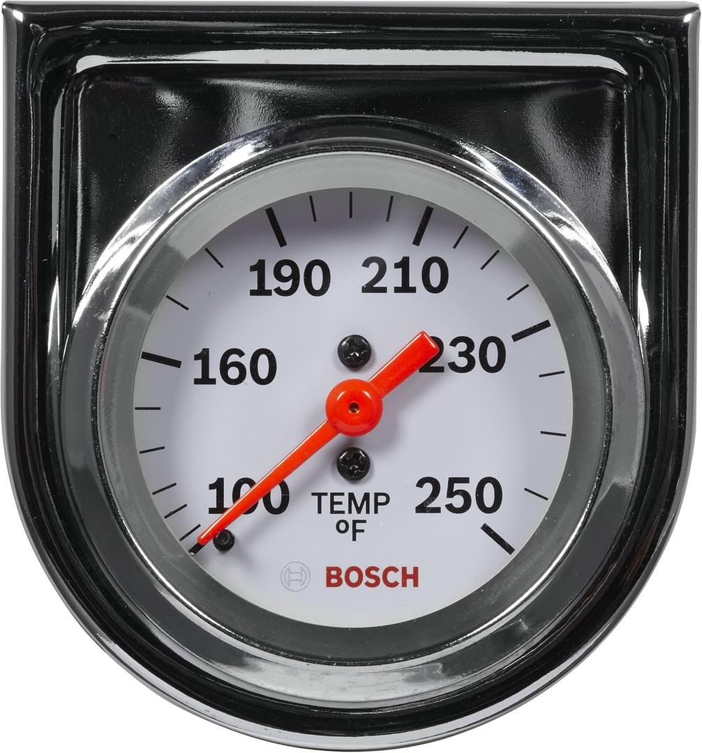 Bosch SP0F000045 Style Line 2" Mechanical Water/Oil Temperature Gauge (White Dial Face, Chrome Bezel)