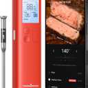 ThermoMaven Smart Bluetooth Wireless Meat Thermometer, 10X Enhanced Sub-1G Signal and Stability, Standalone Display Base, Certified Accuracy 0.5F, WiFi Unlimited Range for BBQ, Oven, Smoker, Grill